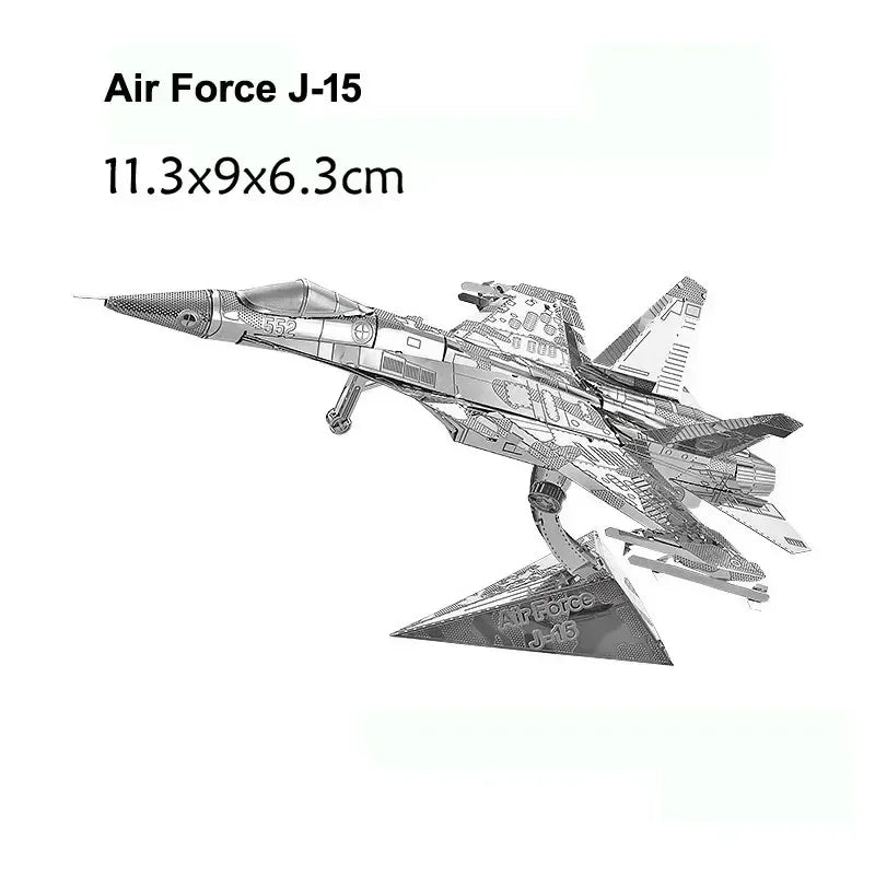 3D Metal Puzzles (Planes, Ships, Flying saucers)