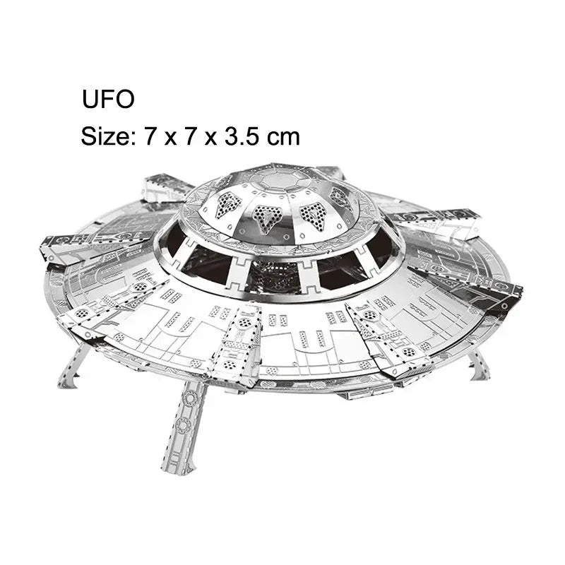 3D Metal Puzzles (Planes, Ships, Flying saucers)