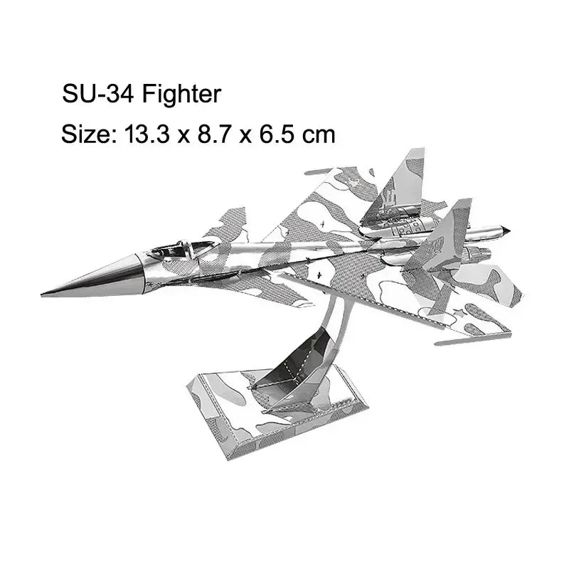 3D Metal Puzzles (Planes, Ships, Flying saucers)