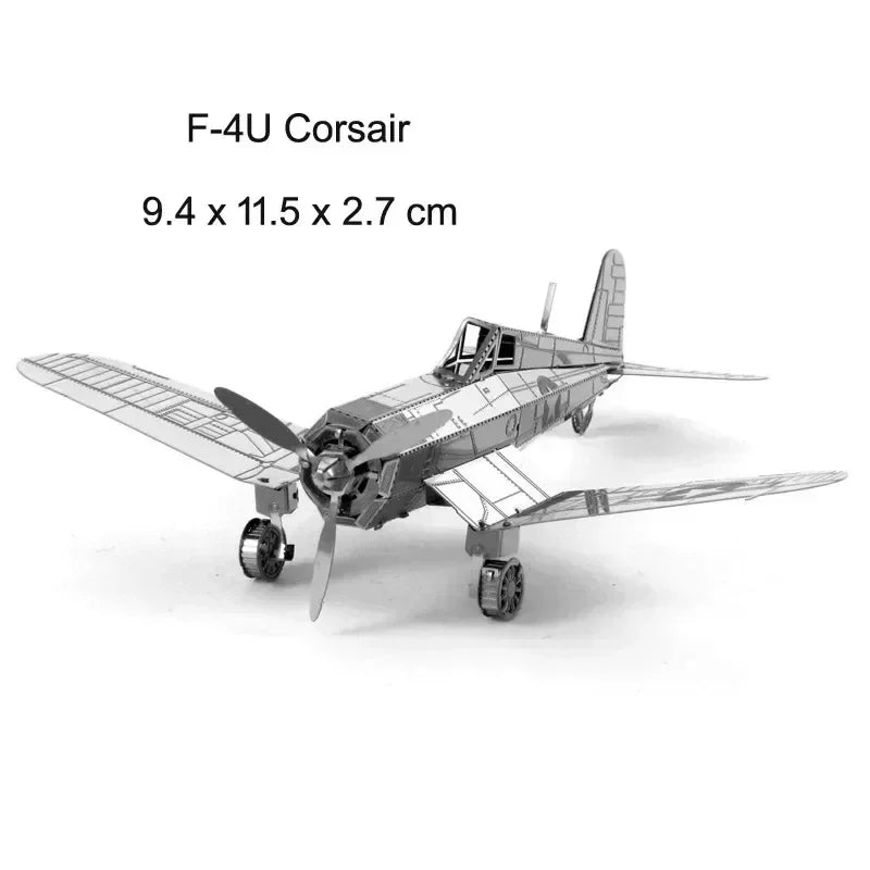 3D Metal Puzzles (Planes, Ships, Flying saucers)
