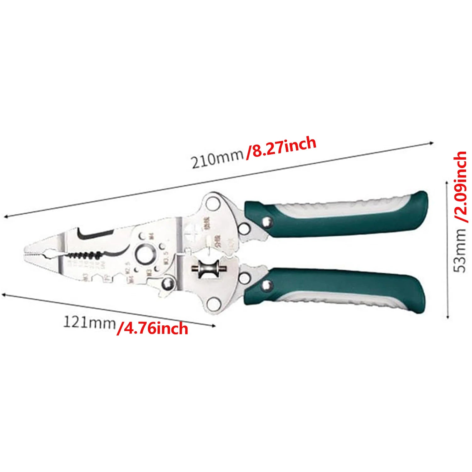 Foldable 18-in-1 Wire Stripping Pliers and Crimping Tool