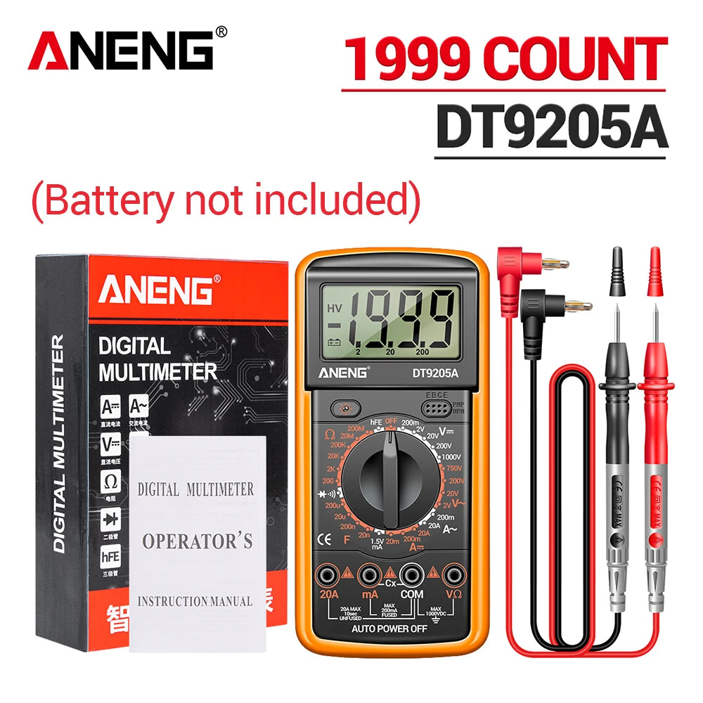 Professional Multimeter Tester ANENG DT9205A-12