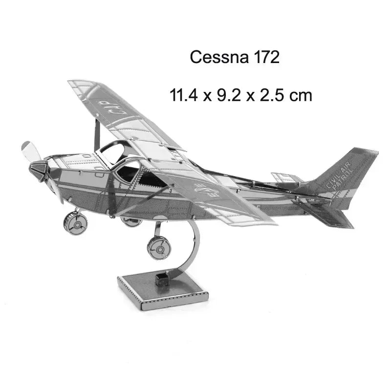 3D Metal Puzzles (Planes, Ships, Flying saucers)