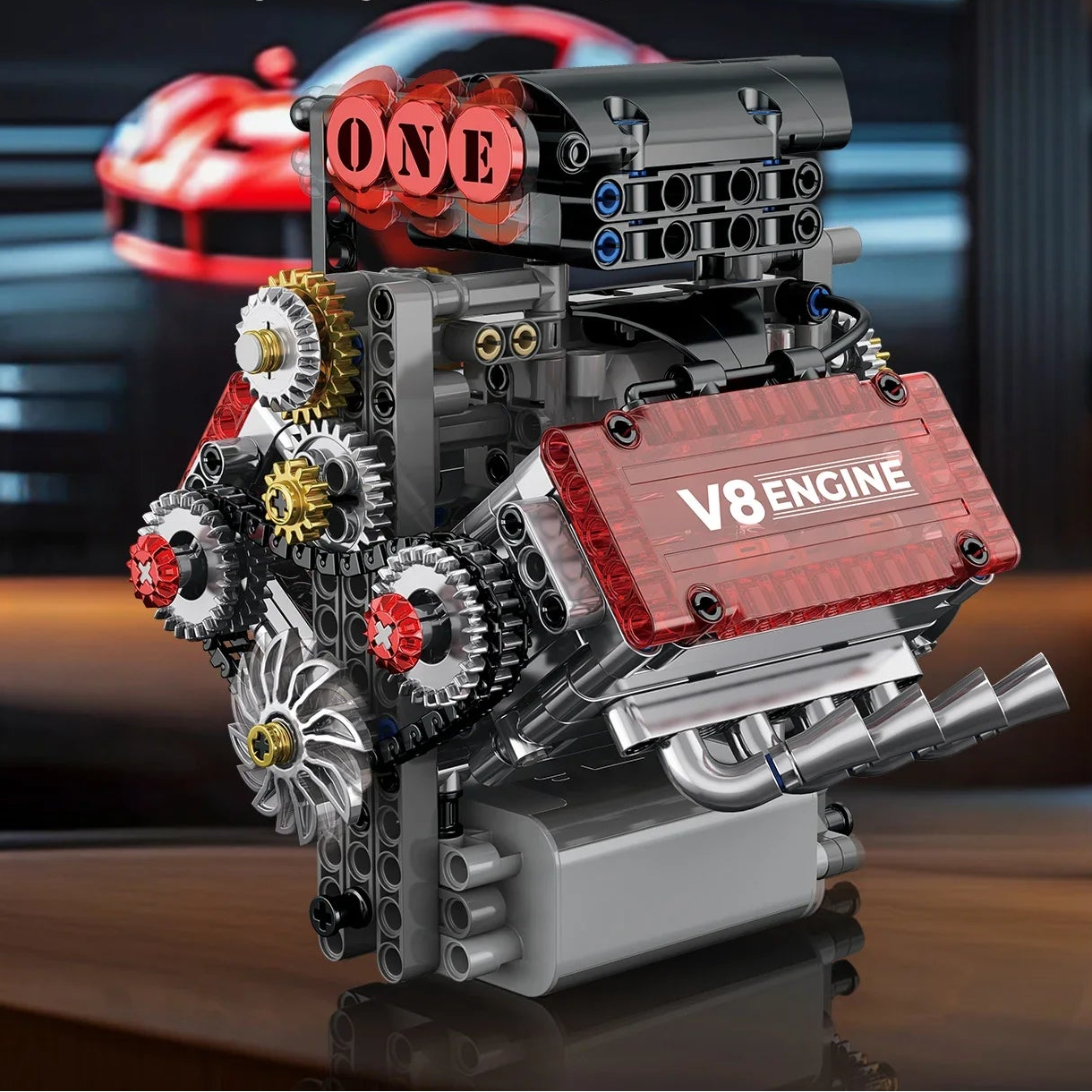 478pcs V8 Engine Kit (Motorized)