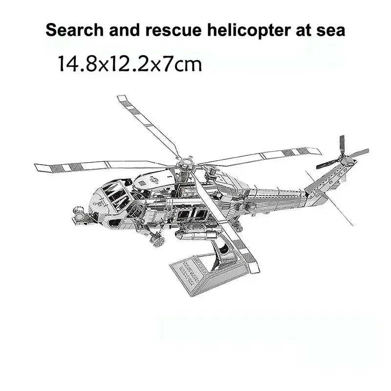 3D Metal Puzzles (Planes, Ships, Flying saucers)