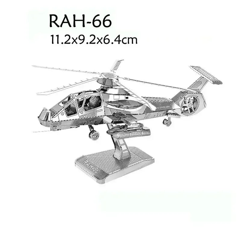 3D Metal Puzzles (Planes, Ships, Flying saucers)