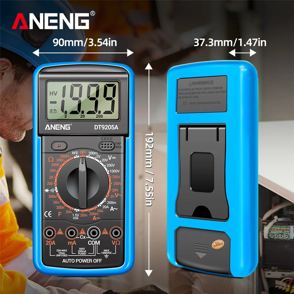 Professional Multimeter Tester ANENG DT9205A-12