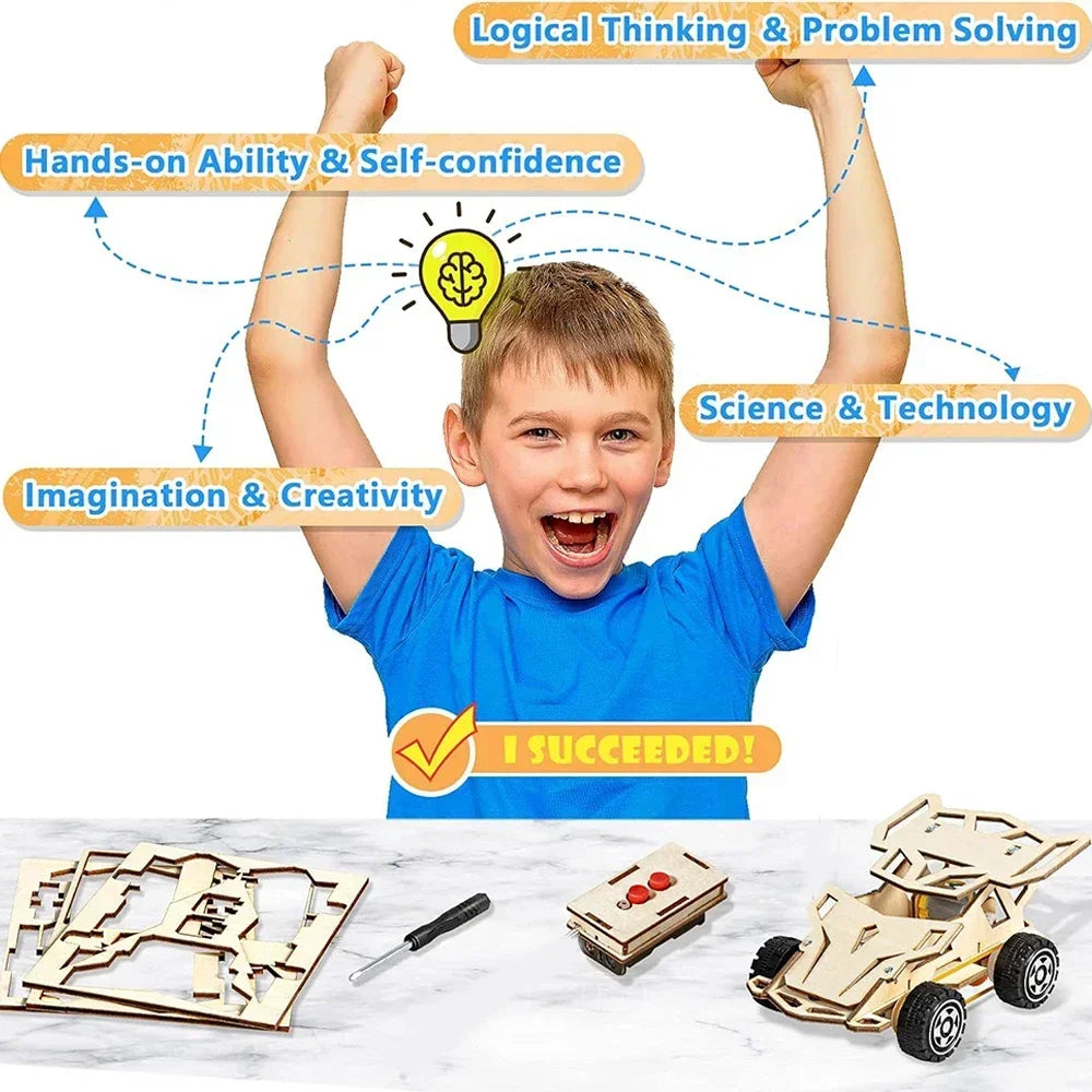 Wooden Remote Control Car Kit