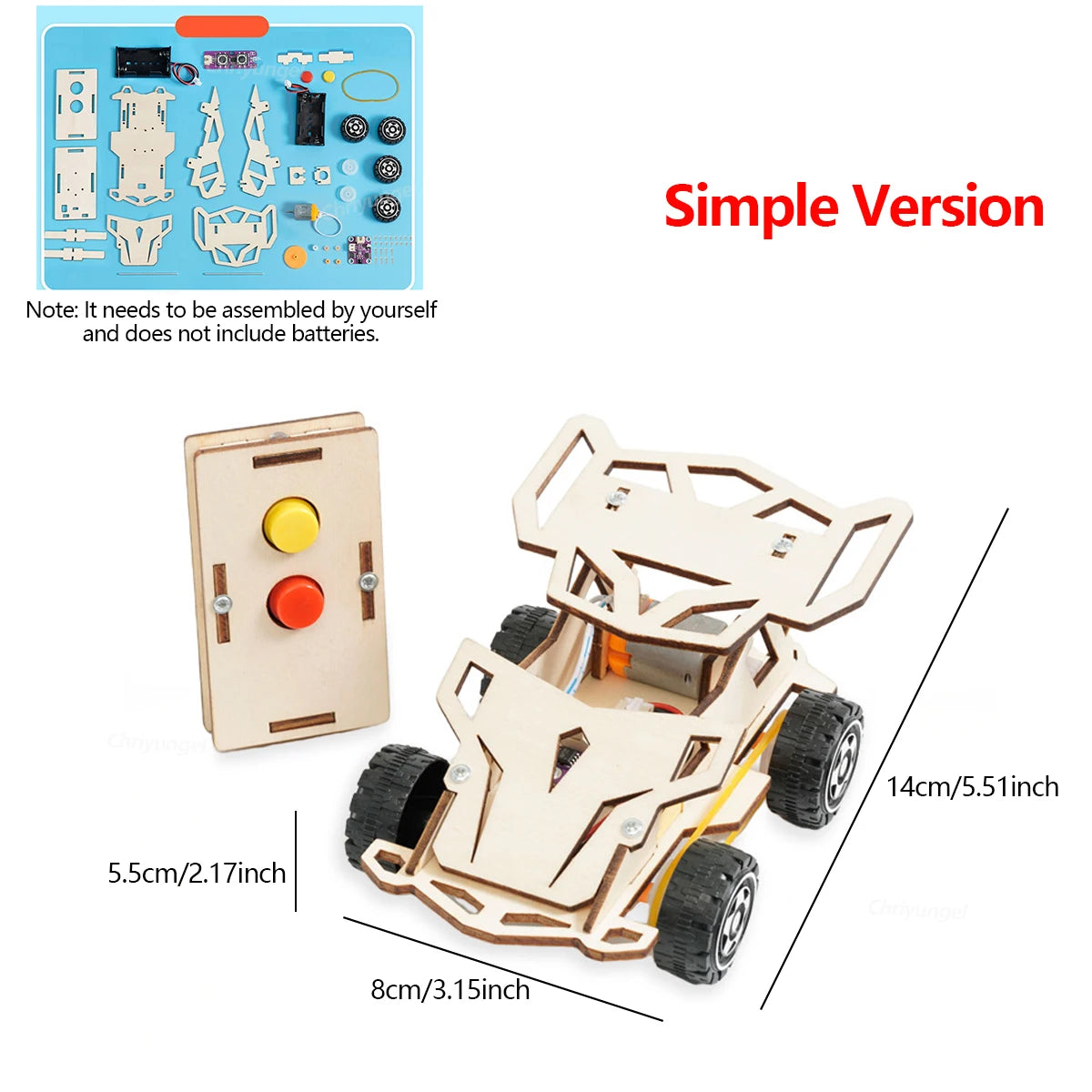 Wooden Remote Control Car Kit