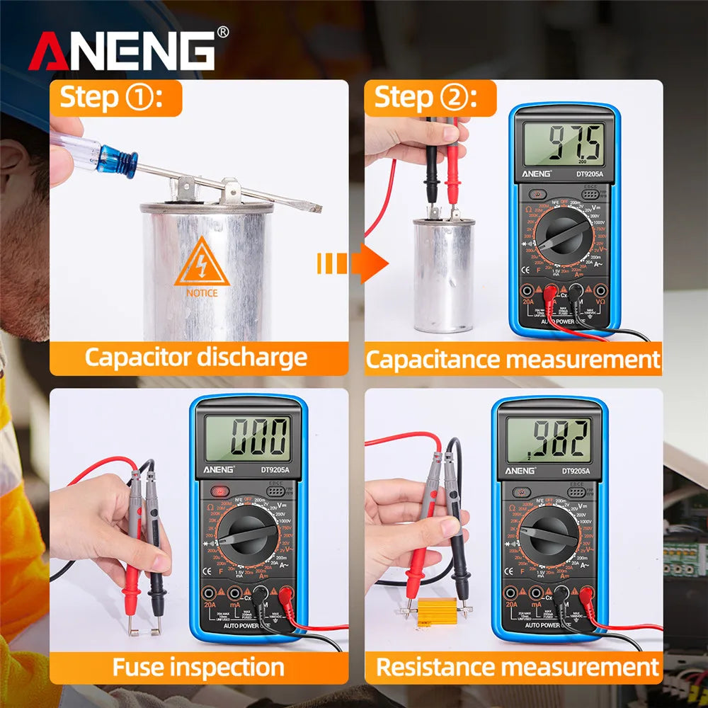 Professional Multimeter Tester ANENG DT9205A-12