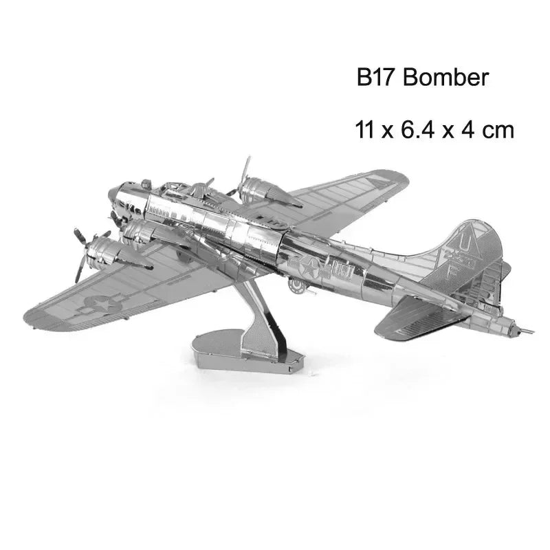 3D Metal Puzzles (Planes, Ships, Flying saucers)