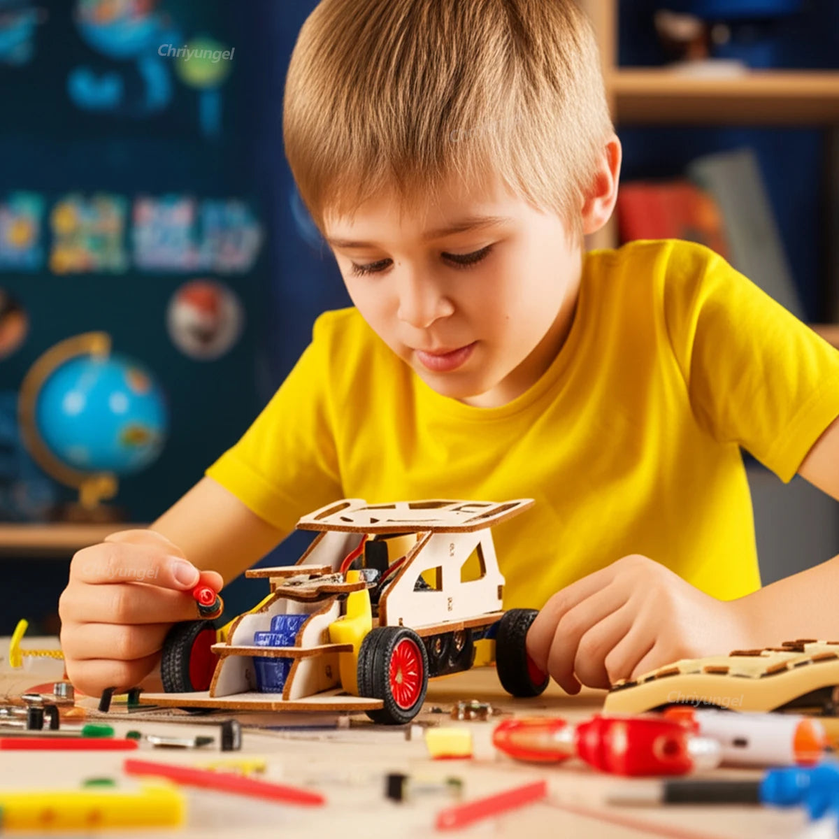 Wooden Remote Control Car Kit
