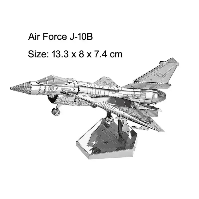 3D Metal Puzzles (Planes, Ships, Flying saucers)
