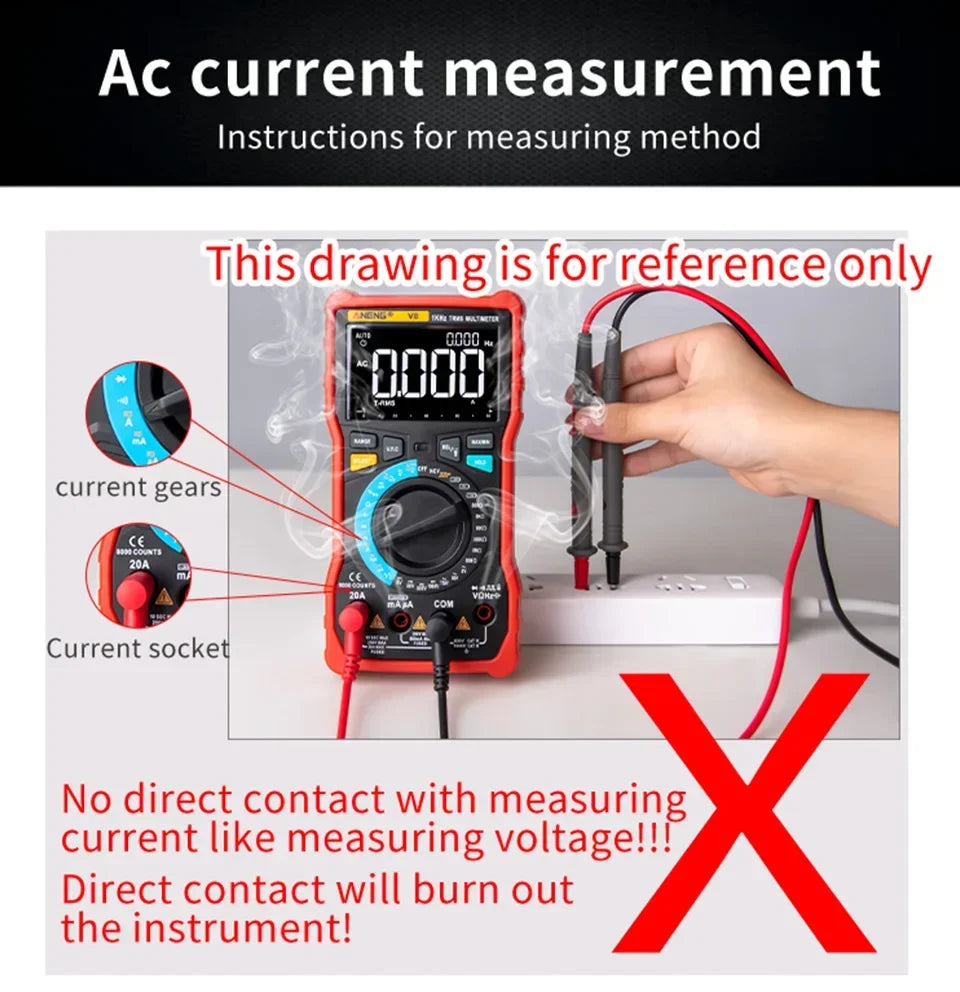 Professional Multimeter Tester ANENG DT9205A-12