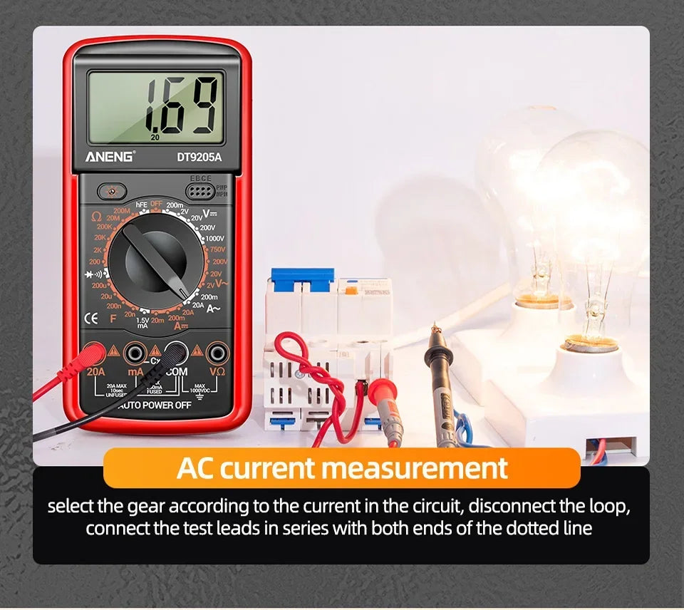 Professional Multimeter Tester ANENG DT9205A-12