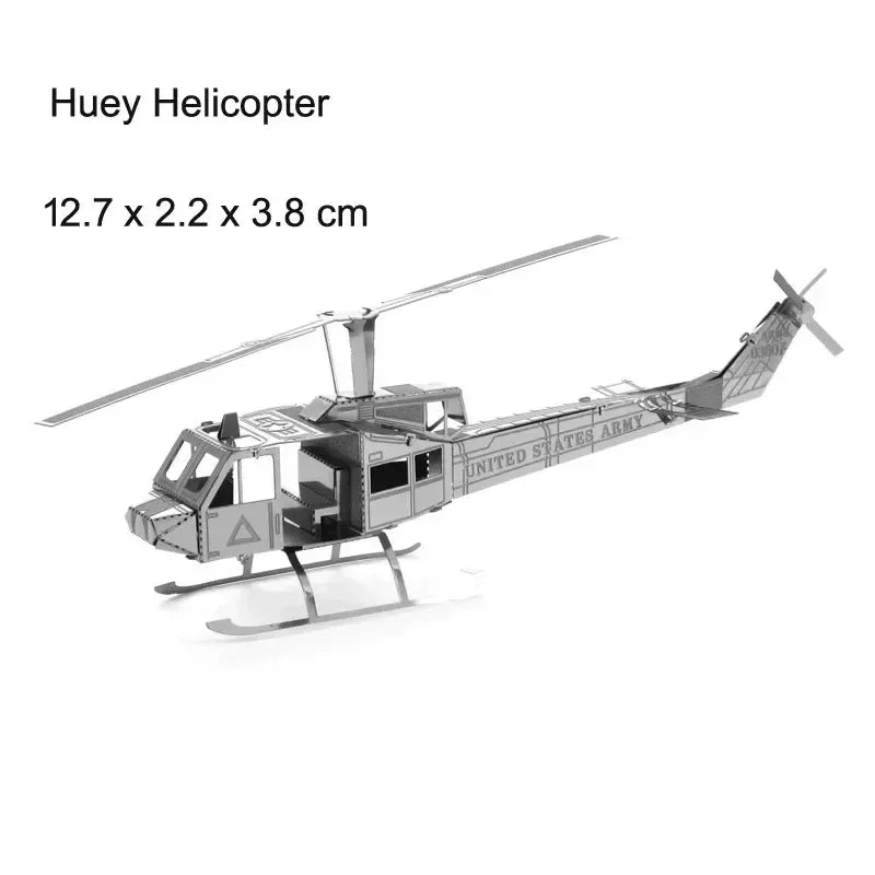 3D Metal Puzzles (Planes, Ships, Flying saucers)