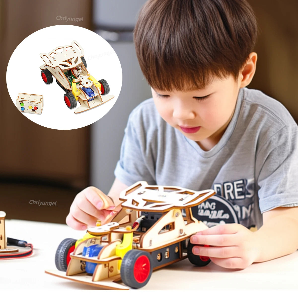 Wooden Remote Control Car Kit