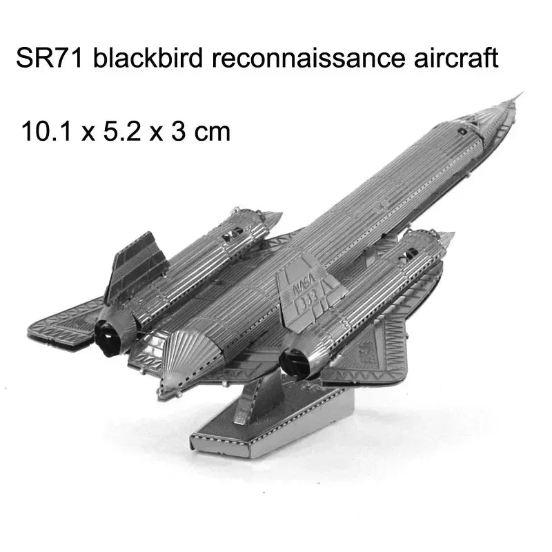 3D Metal Puzzles (Planes, Ships, Flying saucers)