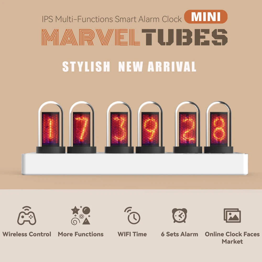 Wifi Controlled Faux Nixie Tube Clock Kit