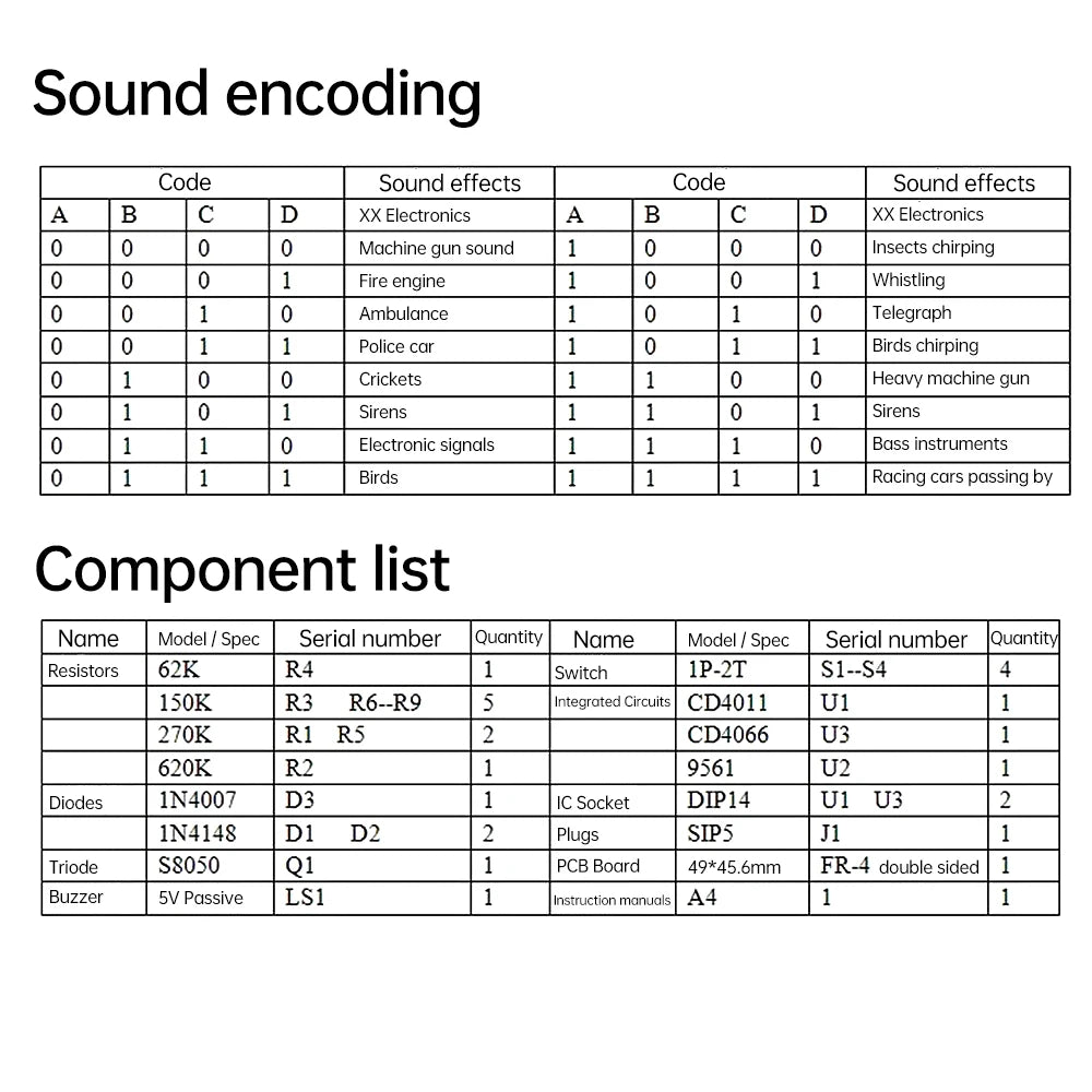 Music Box 16-Tone Electronic Module Kit