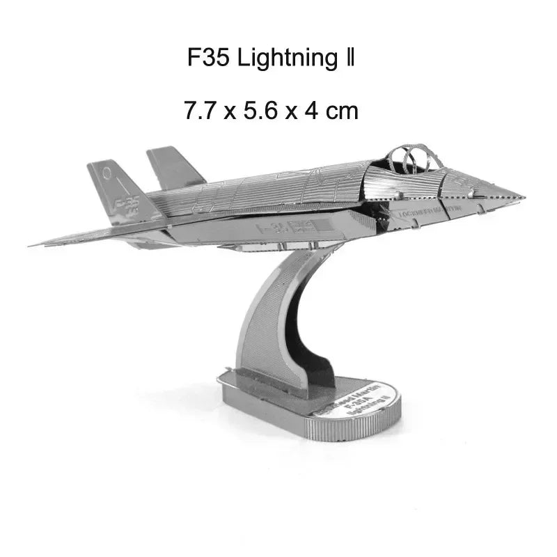 3D Metal Puzzles (Planes, Ships, Flying saucers)