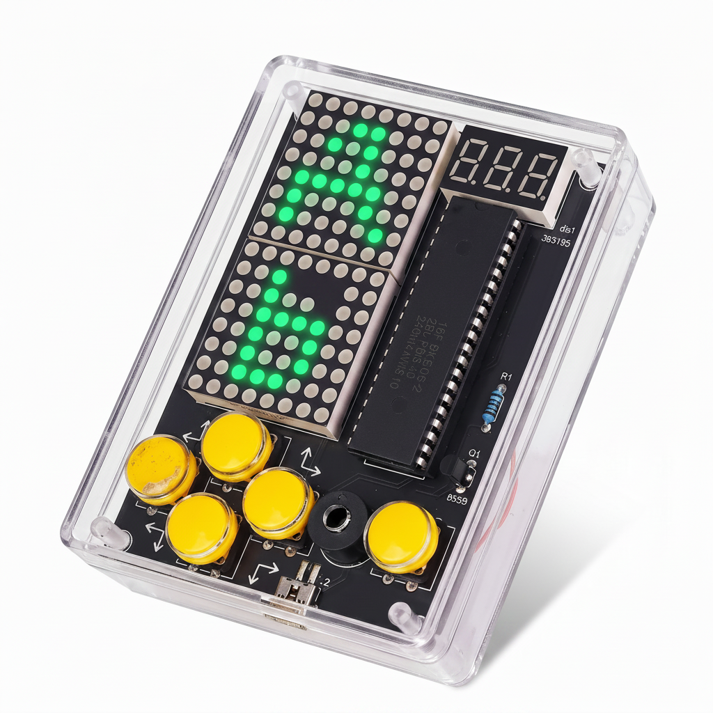 Transparent Case, Green LED